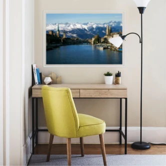 Wallprint Zürichsee mit Alpen 