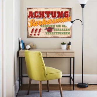 Wallprint - Achtung Sarkasmus 