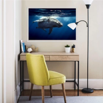 Wallprint W - Buckelwal auf Tauchgang 