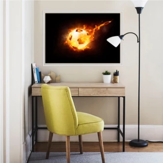 Wallprint Fußball in Flammen 