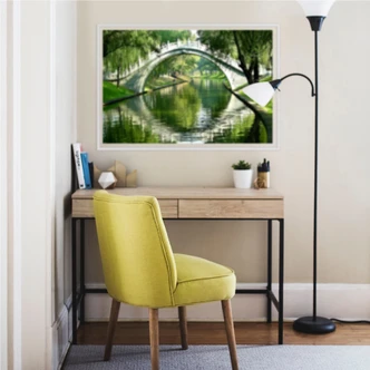 Wallprint - Brücke am Fluss 