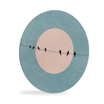 Alu-Dibond - Kubistiska - The Beauty of Silence, Rund 