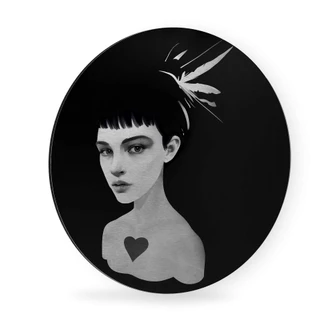 Wandcirkel Alu-Dibond zilver effect Ireland - Maybe there is enough… 