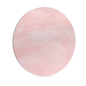 Wandcirkel Alu-Dibond Love is Everything 