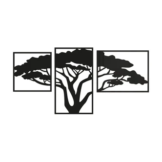 Wanddecoratie Boom in Afrika (3-delig) 