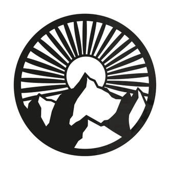 Wanddecoratie Bergen bij Zonsondergang 