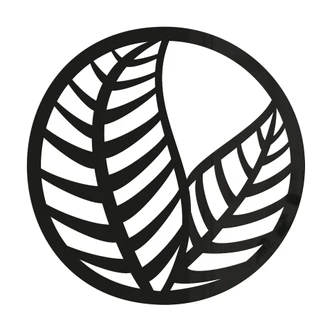 Wanddecoratie Bladeren in een Cirkel 