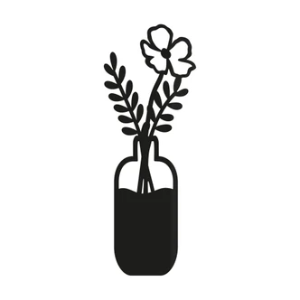 Wanddecoratie Bloemen in een Vaas 