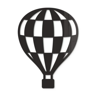 Wanddecoratie Geblokte Luchtballon 