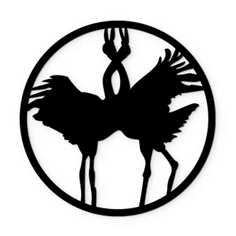 Wanddecoratie Kraanvogels 