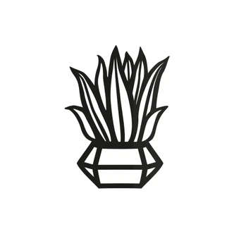 Wanddecoratie Plant in Bloempot 