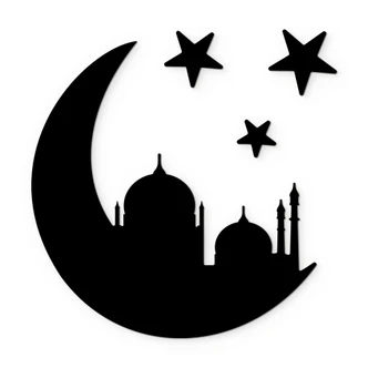 Décoration en verre acrylique Ramadan - Nuit arabe 