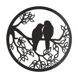 Wanddecoratie Two Birds 