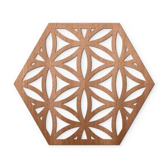 Decoro in legno - Flower of Life 