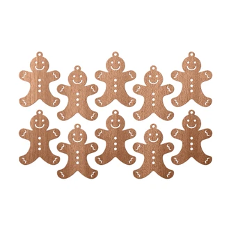 Kerstdecoratie Gingerbread Mannetjes Set van 10 - mahoniefineer 