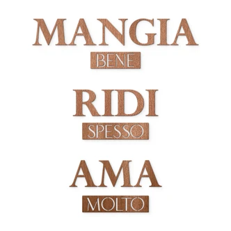 Holzdeko Mahagoni - Mangia bene, Ridi spesso, Ama molto 