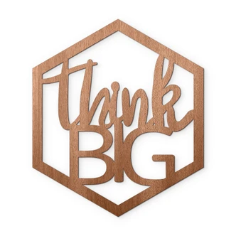 Decoro in legno - Think Big 