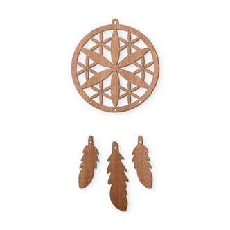 Decoro in legno - Acchiappasogni (4-pz.) 