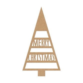 MDF Decoratie Natuur Merry Christmas - Kerst Decoratie 