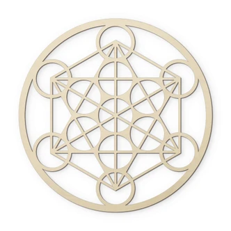 Decoro in legno - Cubo di Metatron 