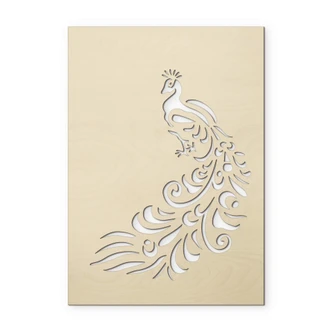 Decoro in legno - Pavone 