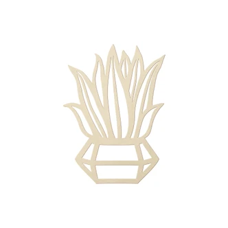 Décoration en bois placage peuplier Plante en pot diamant 