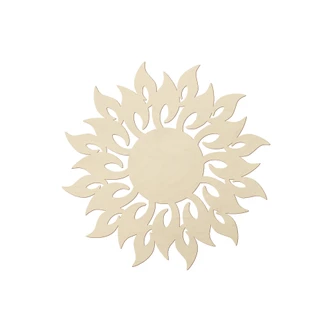 Wanddecoratie Populierenhout Vlammende Zon Wanddecoratie Populierenhout Vlammende Zon