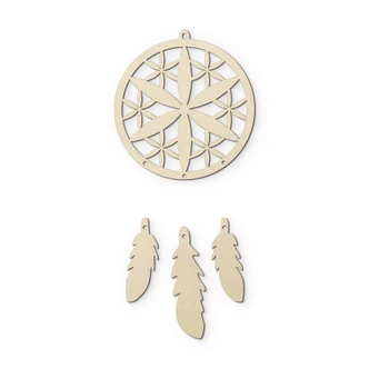 Decoro in legno - Acchiappasogni (4-pz.) 