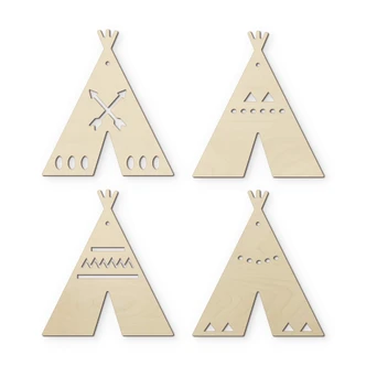 Decorazione in legno + corda - Tende 