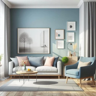 Blå Väggfärg halvmatt I Soft Sky | med lugnande effekt | THE COLOR KITCHEN Blå Väggfärg halvmatt I Soft Sky | med lugnande effekt | THE COLOR KITCHEN