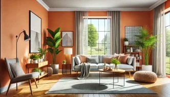 Pomarańczowa farba do ścian i sufitów półmatowa I Pure Papaya | energetycznie inspirująca | KOLOROWA KUCHNIA 