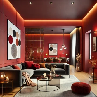 Czerwona farba do ścian półmat I Perky Pomegranate | namiętna i pełna energii | THE COLOR KITCHEN 