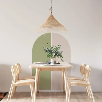 Muursticker Arches set van 2 - beige en pistache beige Muursticker Arches set van 2 - beige en pistache beige