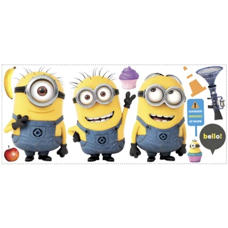 Sticker murale - Cattivissimo me 02  - Minions Maxi Minions 