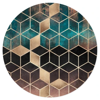 Muursticker rond Fredriksson - Gouden Geometrie 