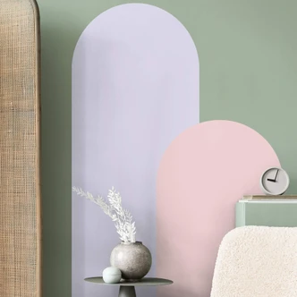 Adesivo murale Arco tondo stretto lilla pastello 