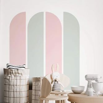 Adesivo murale Arco a tutto sesto stretto menta pastello 