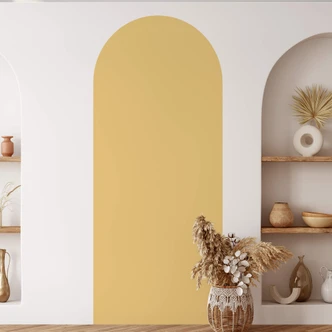 Sticker Mural Arc en plein cintre étroit - jaune moutarde 