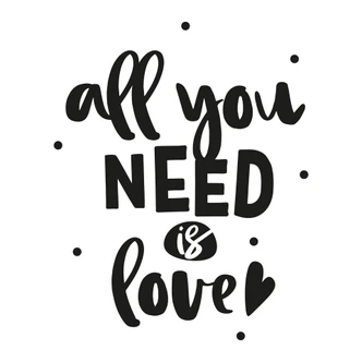 Adesivo murale - All you need is love 