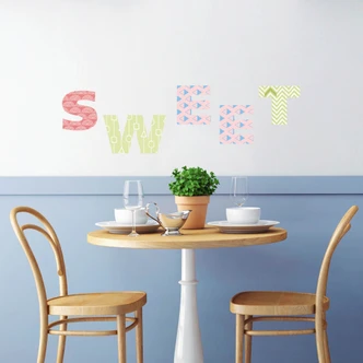 Wandtattoo Alphabet Muster Geometrisch Wandtattoo Alphabet Muster Geometrisch