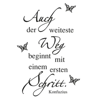 Wandtattoo Auch der weiteste Weg... 02 