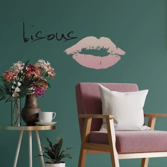 Muursticker Bisous 