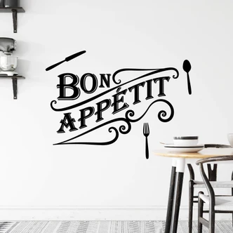 Muursticker Bon Appetit - Vintage 