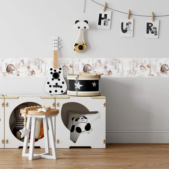 Behangrand Kvilis - Dierenvrienden in het Bos 