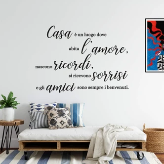 Wandtattoo Casa e un luogo dove abita l'amore Wandtattoo Casa e un luogo dove abita l'amore