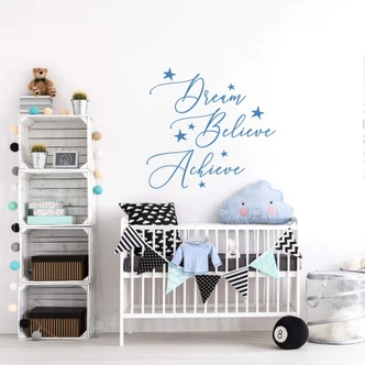 Wandtattoo Dream Believe Achieve 