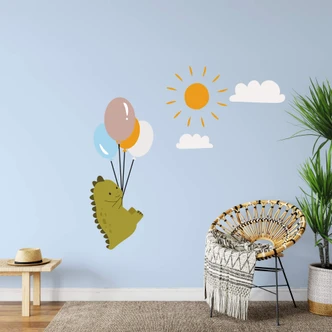 Muursticker Vliegende Dino 