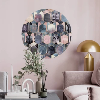 Wandtattoo Fredriksson - Art Deco: Traum in Rosé und Gold - rund 