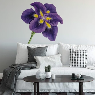 Wandtattoo Garten Stiefmütterchen - lila 