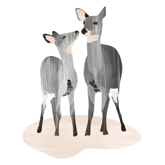 Muursticker Goed Blauw - Hertjes 